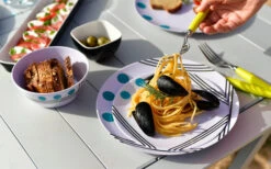 Berger Dots Melamin Geschirr-Set 16-tlg. Grün -Campingausrüstung 260273 1859640