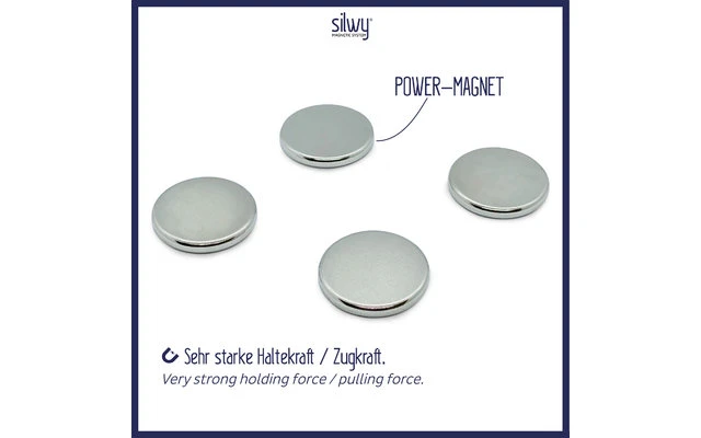 Silwy® Power Magnete Inkl. 4 Klebepunkte 3 Silwy® Power Magnete Inkl. 4 Klebepunkte