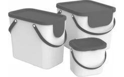 Rotho Albula Recycling Müllsystem 25 Liter Cappuccino -Campingausrüstung 489477 3317696