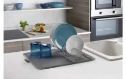 Metaltex Dry-Tex 2-in-1 Abtropfgestell Mit Microfasermatte Schwarz -Campingausrüstung 497453 3367490