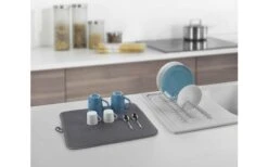 Metaltex Dry-Tex 2-in-1 Abtropfgestell Mit Microfasermatte Schwarz -Campingausrüstung 497516 3367496