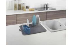 Metaltex Dry-Tex 2-in-1 Abtropfgestell Mit Microfasermatte Schwarz -Campingausrüstung 497558 3367502