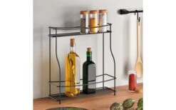 Metaltex Balsamico LAVA Gewürzregal 2 Etagen Schwarz