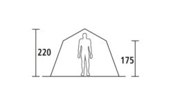 DWT Steilwandzelt Villa 6 -Campingausrüstung 56252 114514