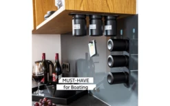 Silwy® Feinkost-Magnetgläser WHITE & CLASSY (192 Ml) 3er-Set Inkl. Metallleiste -Campingausrüstung 706742 4793213