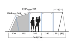 Outwell Avondale 6PA Tunnelzelt -Campingausrüstung 748511 5008592