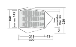 Robens Challenger 3XE Tunnelzelt Grün -Campingausrüstung 771893 5131136
