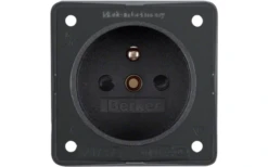 Berker Steckdose Frankreich - Schwarz Matt